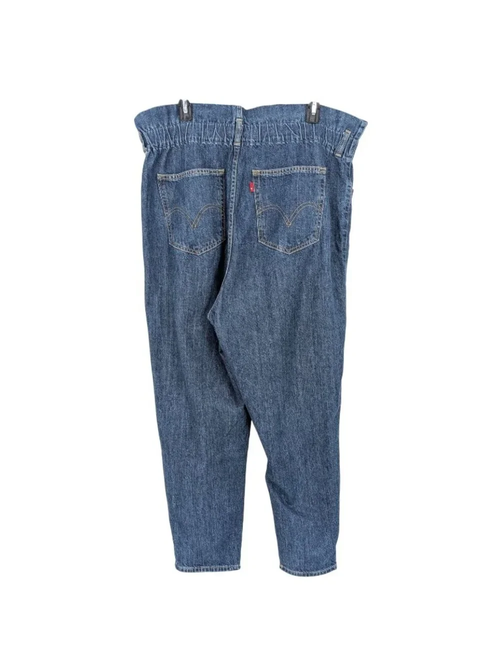 Levis Paperbag Waist High Rise Jeans Tapered Button Fly Denim Streetwear 90s 34